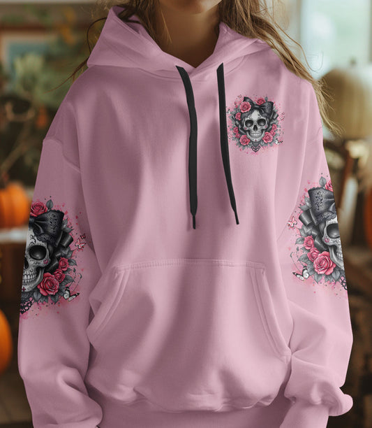 I AM A SWEET GIRL FLOWER SKULL ALL OVER PRINT - YHLT1303251