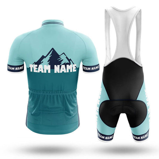 BigCrowns | Cyan Moutain Cycling Short Sleeve Custom Name Cycling Kit