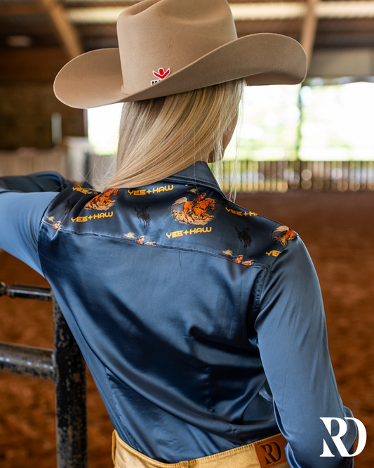 YEEHAW SATIN PERFORMANCE RODEO SHIRT