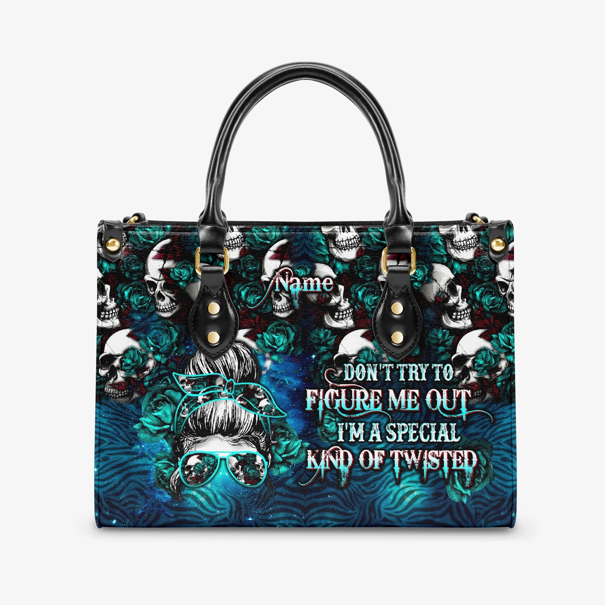 DON'T TRY TO FIGURE ME OUT MESSY BUN LEATHER HANDBAG - TLTW2503241