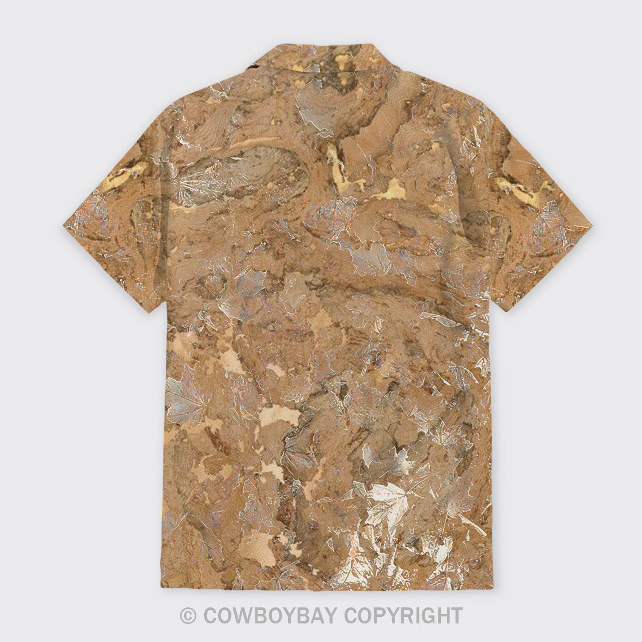 Natural Vegetation Printing Button Up Shirts