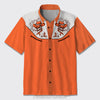 Skeleton Cowboy Smoking Button Up Shirts_1