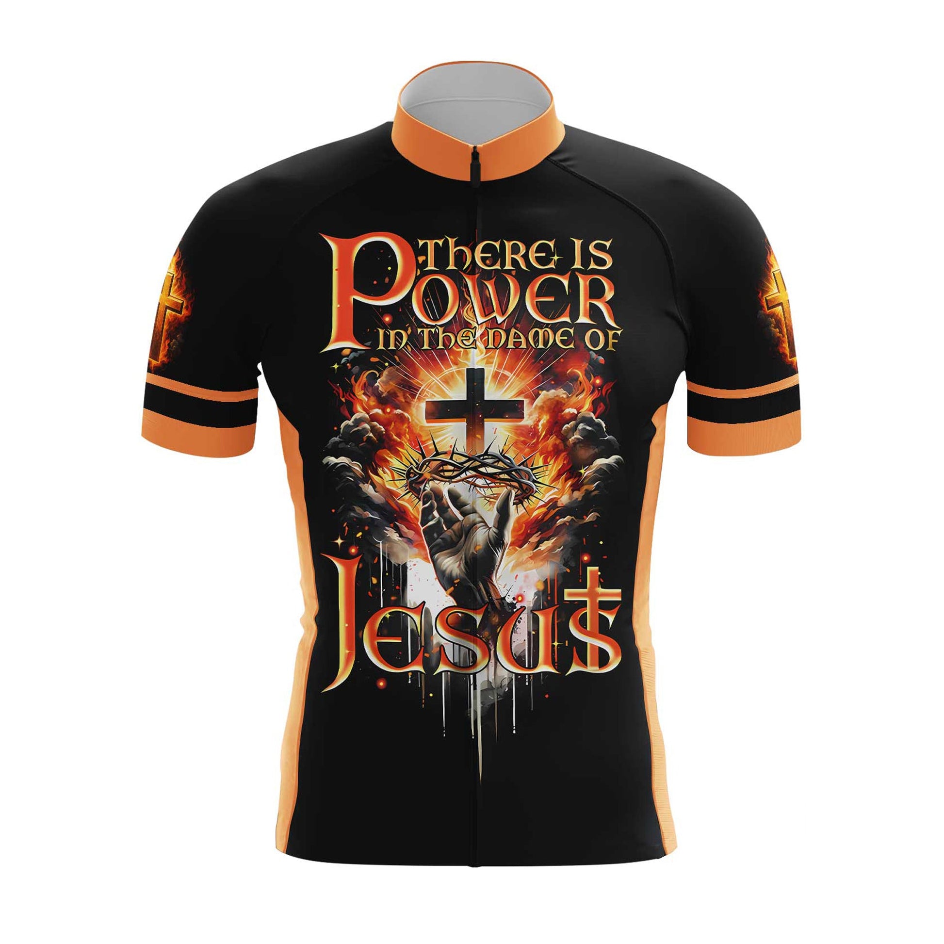 Power Of Jesus Men's Cycling Jersey Set, Road Bike Cycling Kit for Men, Biking Outfit, Bicycle Suit, Team Racing Uniform
