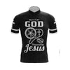 Built By God Powered By Jesus Men's Cycling Jersey Set, Road Bike Cycling Kit for Men, Biking Outfit, Bicycle Suit, Team Racing Uniform