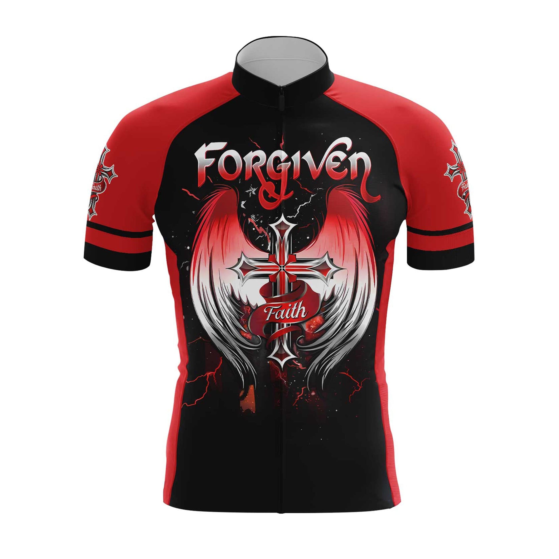 Forgiven Men's Cycling Jersey Set, Road Bike Cycling Kit for Men, Biking Outfit, Bicycle Suit, Team Racing Uniform
