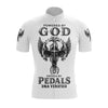 Powered By God DNA Men's Cycling Jersey Set, Road Bike Cycling Kit for Men, Biking Outfit, Bicycle Suit, Team Racing Uniform