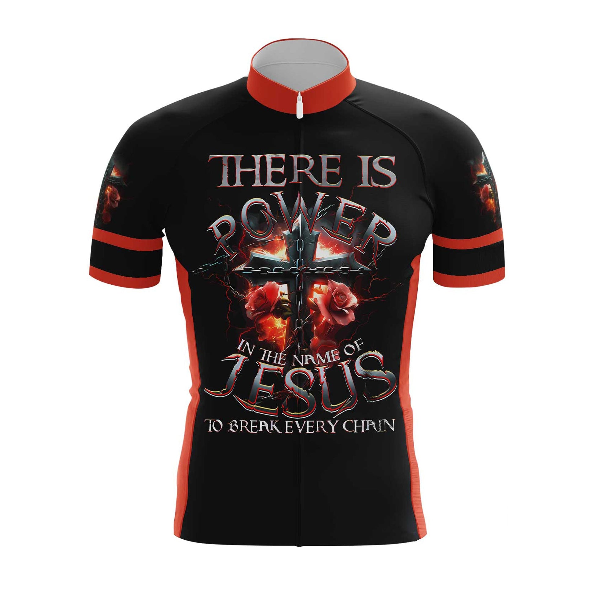Power Of Jesus Men's Cycling Jersey Set, Road Bike Cycling Kit for Men, Biking Outfit, Bicycle Suit, Team Racing Uniform