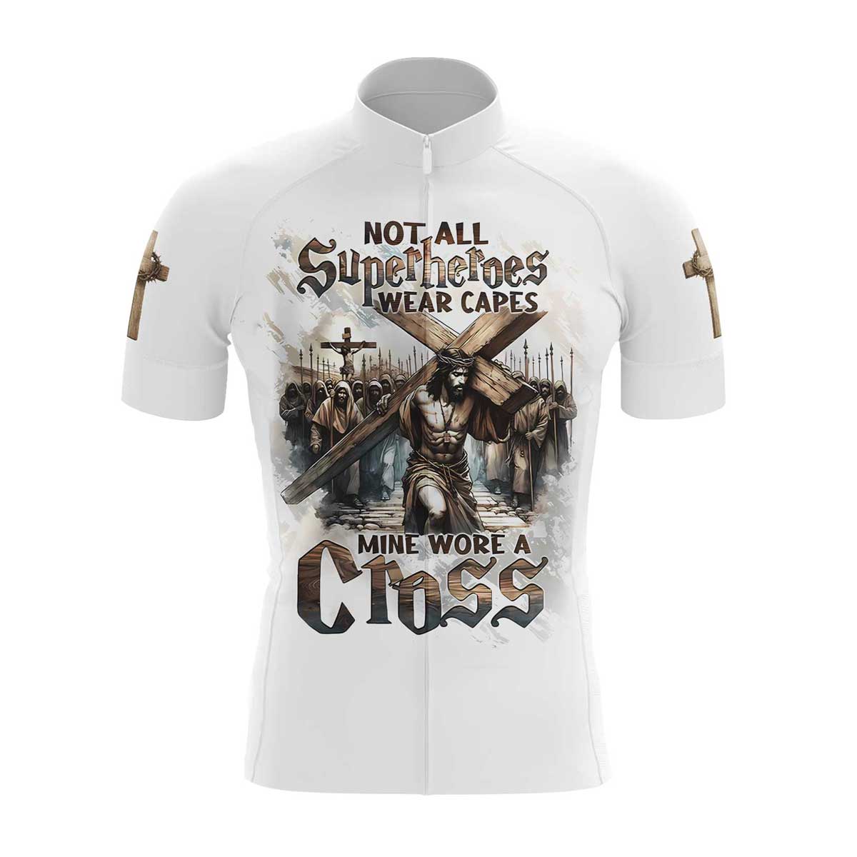 Jesus Cross Men's Cycling Jersey Set, Road Bike Cycling Kit for Men, Biking Outfit, Bicycle Suit, Team Racing Uniform