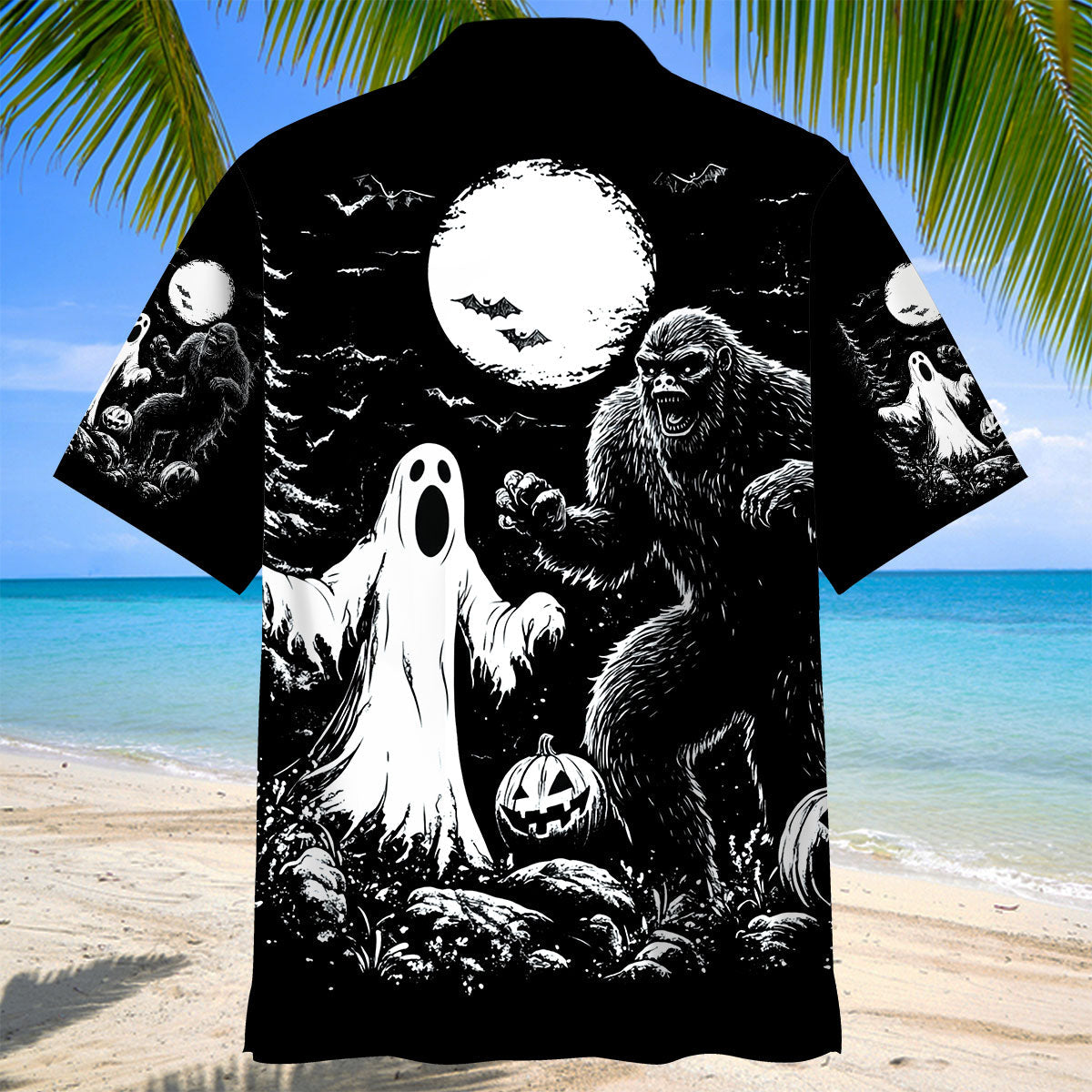 Bigfoot Spooky Night Hawaiian Shirt