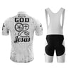 Built By God Powered By Jesus Men's Cycling Jersey Set, Road Bike Cycling Kit for Men, Biking Outfit, Bicycle Suit, Team Racing Uniform