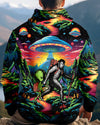 Bigfoot Alien Going Hiking All Over Print Shirt