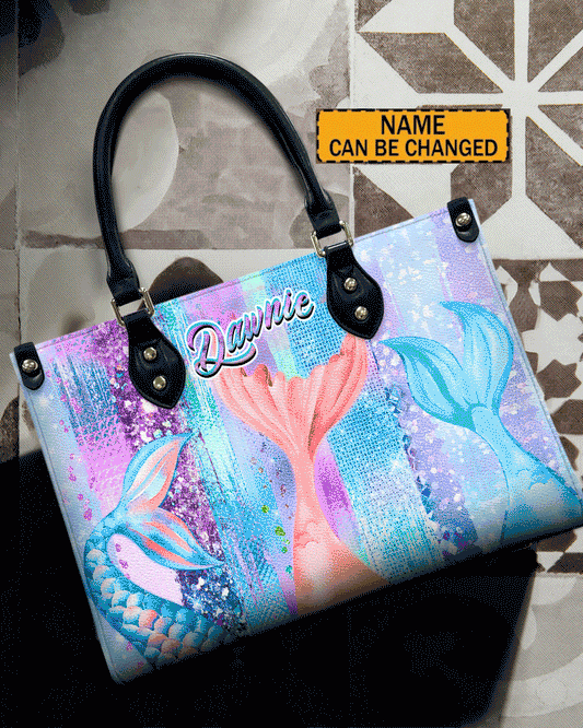 Mermaid Holographic Leather Handbag