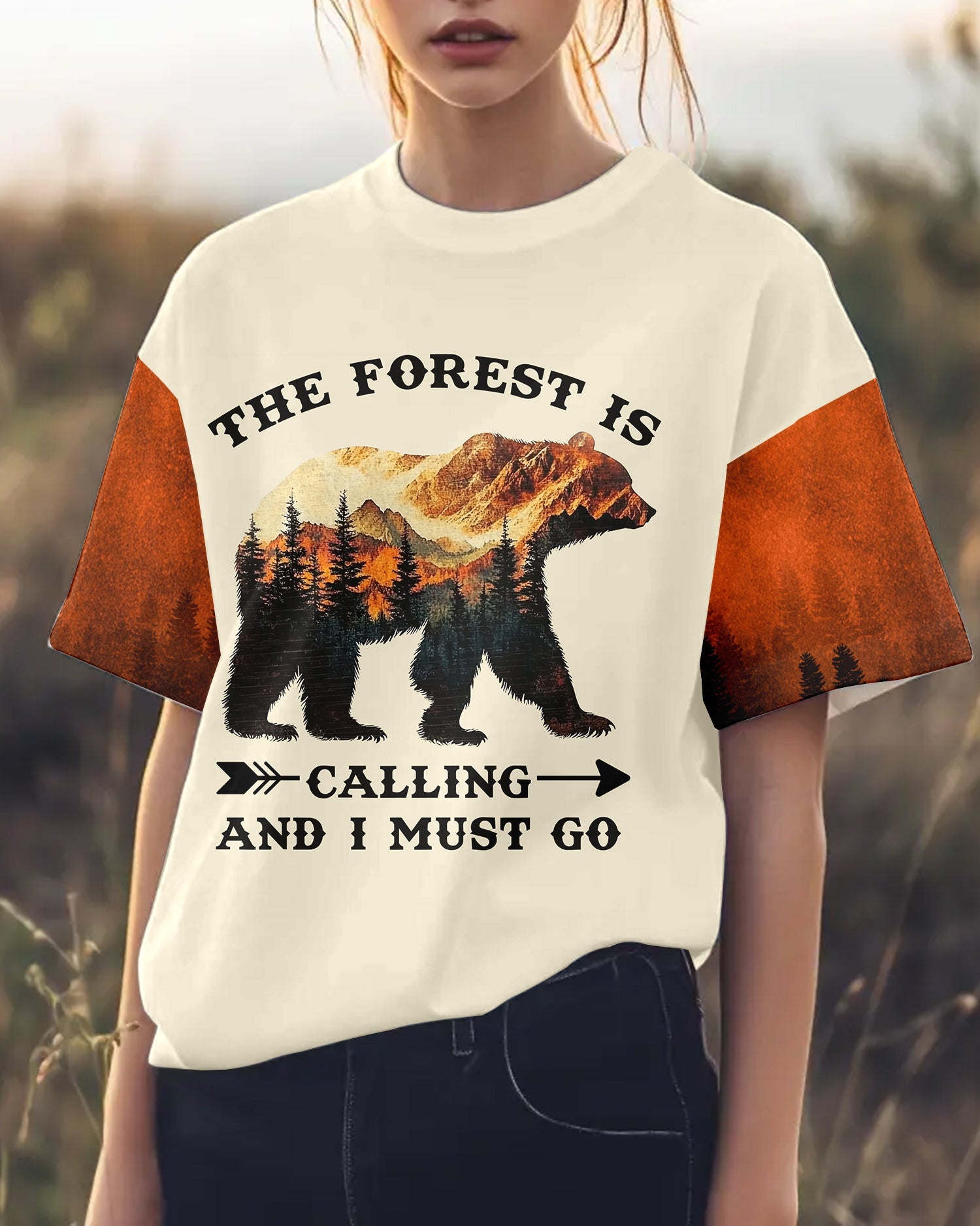 The Forest Is Calling And I Must Go Bear All Over Print Shirt