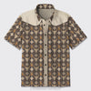 Cow Skull Feather Cactus Button Up Shirts