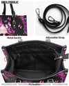 I DO WHAT I WANT SKULL ROSE LEATHER HANDBAG - YHLN3107244