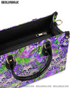 COLORFUL SUGAR SKULLS LEATHER HANDBAG - YHLT0108242
