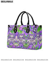 COLORFUL SUGAR SKULLS LEATHER HANDBAG - YHLT0108242