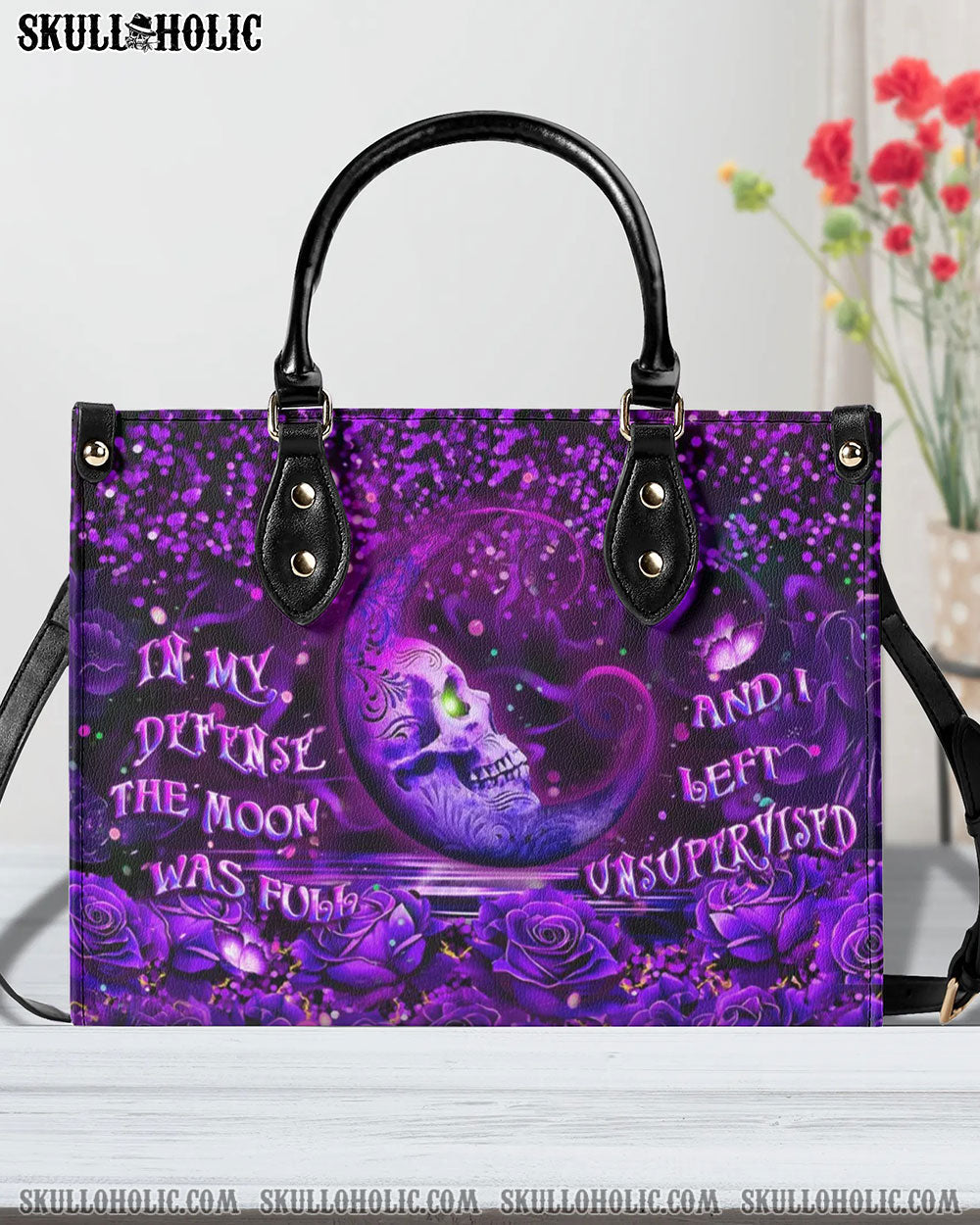 IN MY DEFENSE I WAS LEFT UNSUPERVISED LEATHER HANDBAG - YHLT0606244