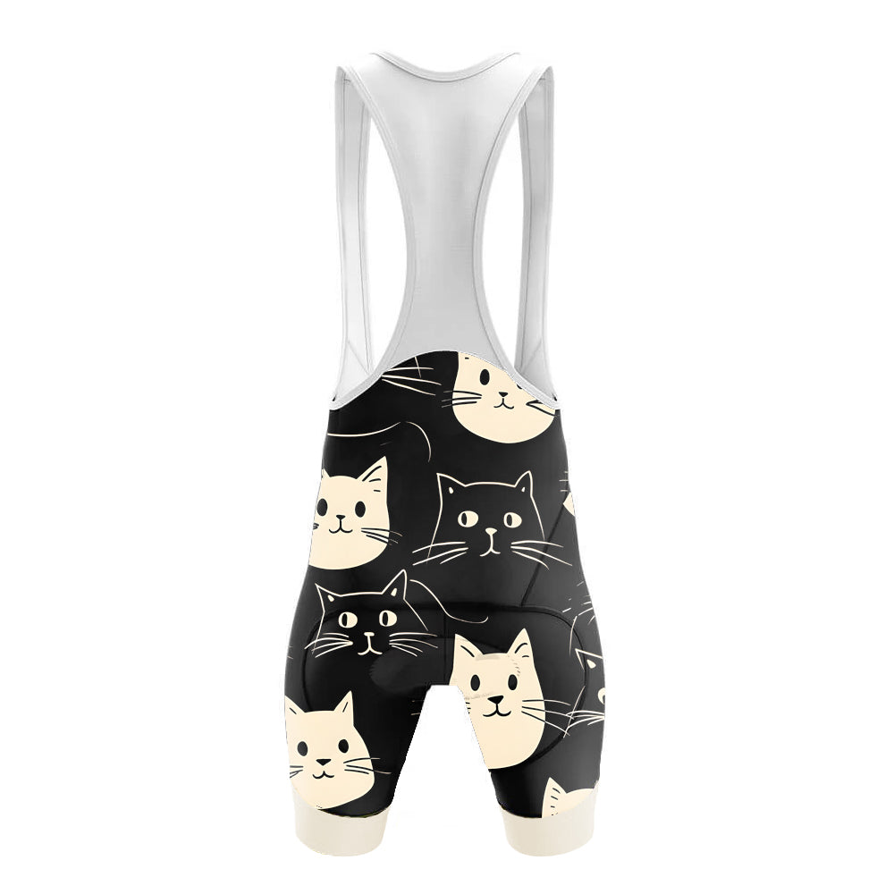 Happy Emoticon Cat Men's Cycling Jersey Set, Road Bike Cycling Kit for Men, Biking Outfit, Bicycle Suit, Team Racing Uniform