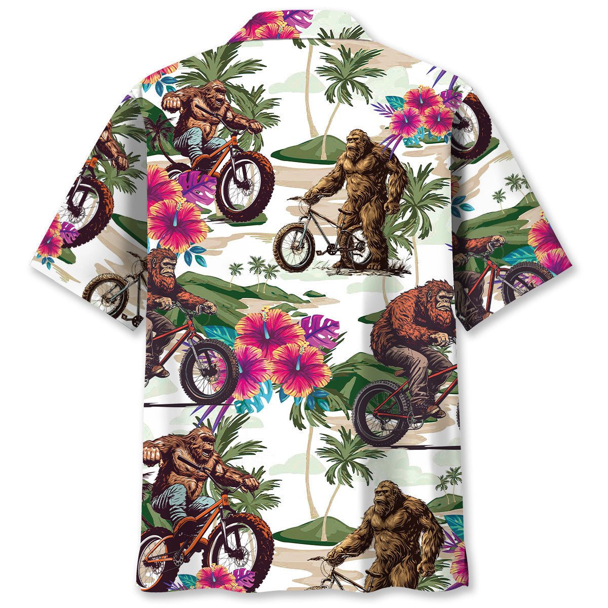 Bigfoot Mountain Bike Summer Hawaiian Shirt