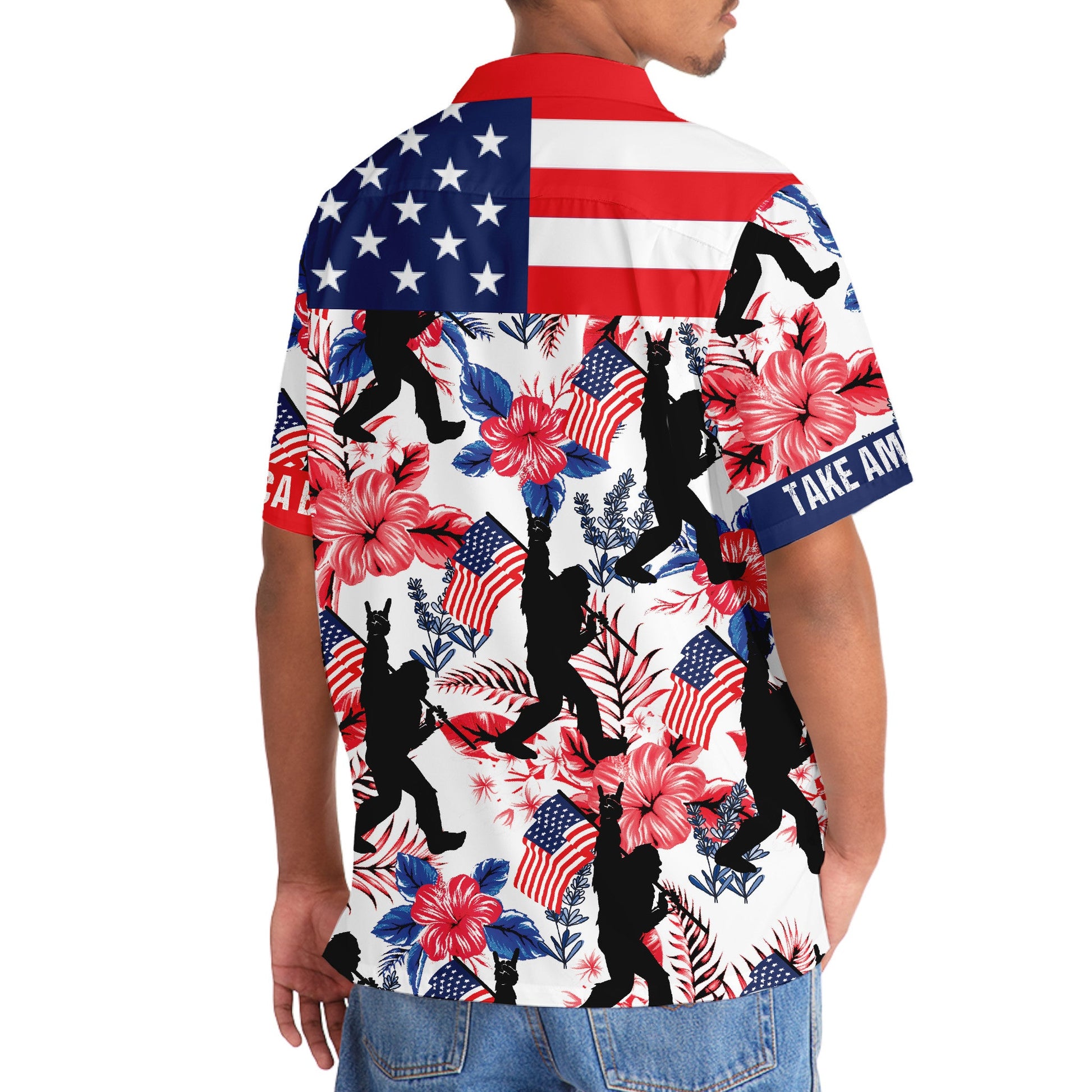 Bigfoot Take America Back Hawaiian Shirt