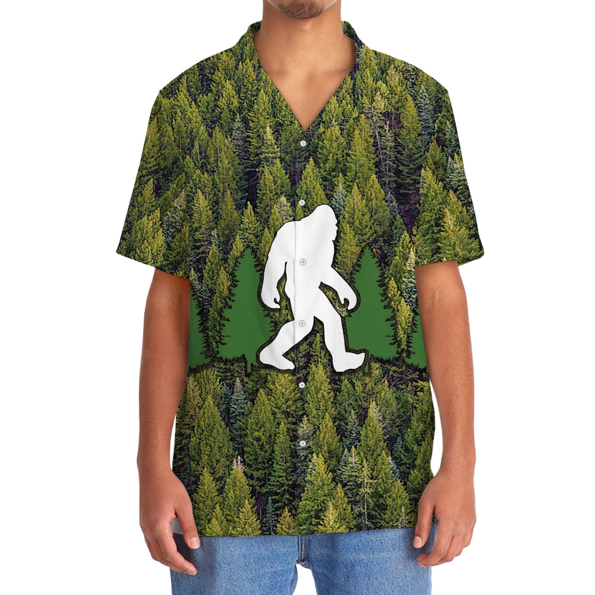 Bigfoot Grandpa Like A Regular Grandpa But Way More Squatchy Hawaiian Shirt