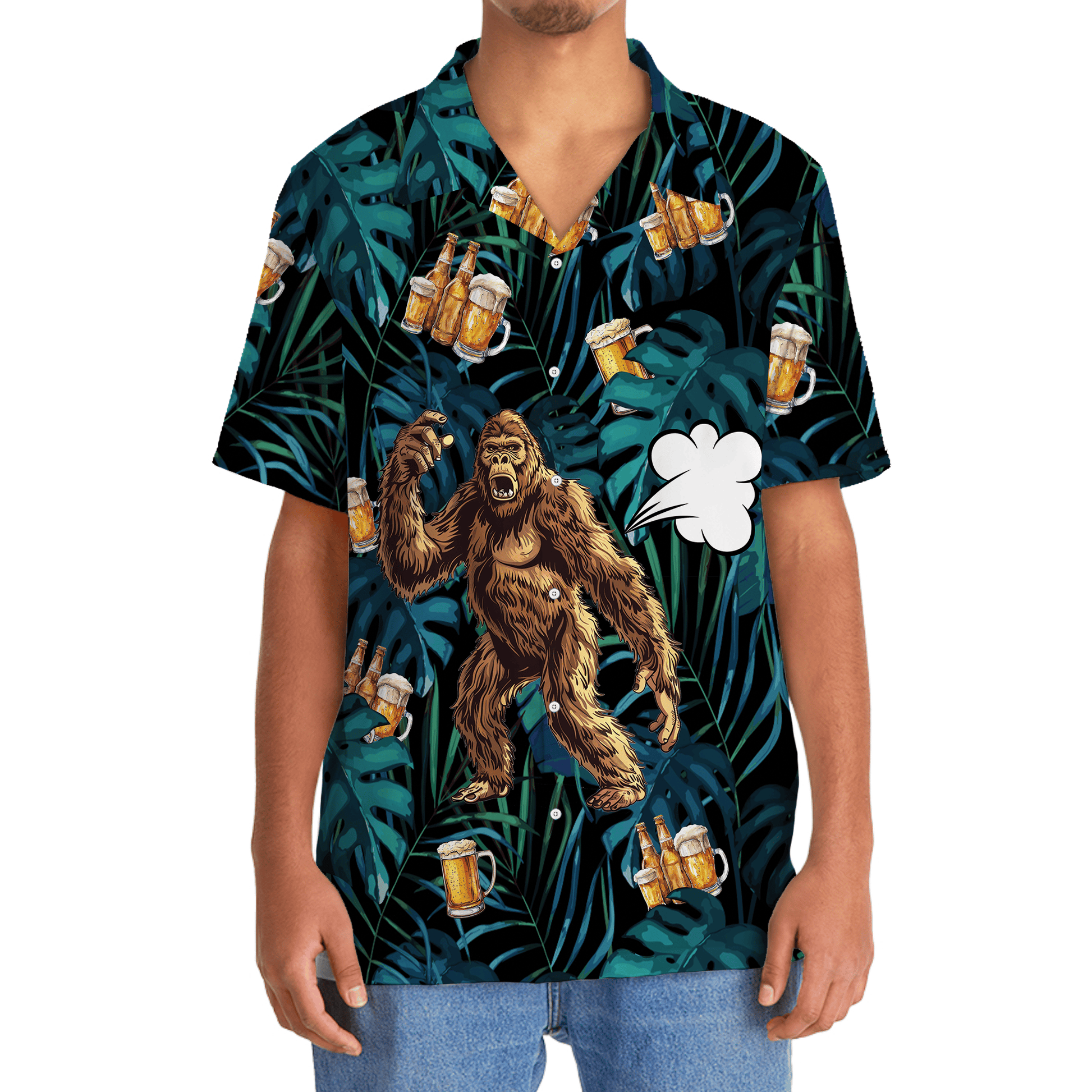 Bigfoot I Fart Because It's The Only Gas I Can Afford Hawaiian Shirt