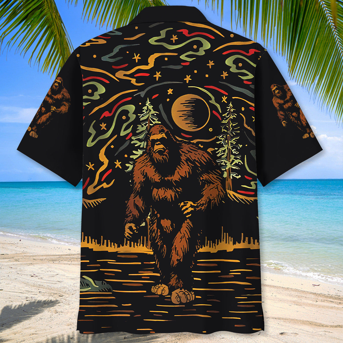 Bigfoot Respect The Locals National Park Hawaiian Shirt