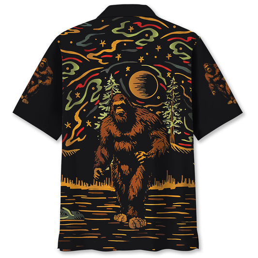 Bigfoot Respect The Locals National Park Hawaiian Shirt