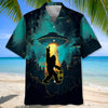 Bigfoot Alien Camping Night Hawaiian Shirt