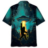 Bigfoot Alien Camping Night Hawaiian Shirt