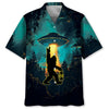 Bigfoot Alien Camping Night Hawaiian Shirt