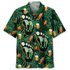 Camping Bigfoot Alien Fire and Beer Hawaiian Shirt