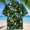Camping Bigfoot Alien Fire and Beer Hawaiian Shirt