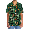 Camping Bigfoot Alien Fire and Beer Hawaiian Shirt