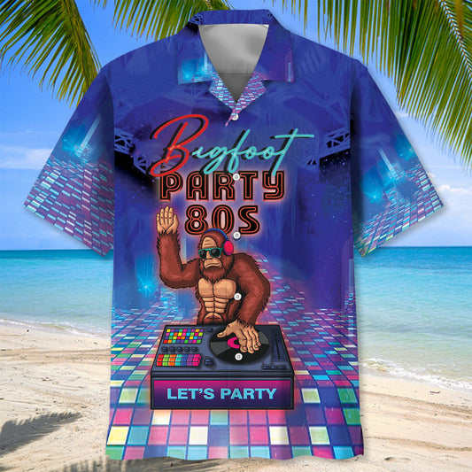 Bigfoot Party 80s Hawaiian Shirt