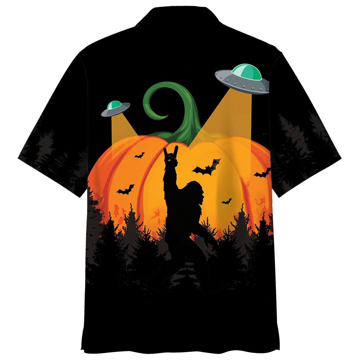 Funny Bigfoot Pumpkin Hawaiian Shirt