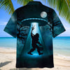 Funny Skeleton Bigfoot Horror Night Hawaiian Shirt