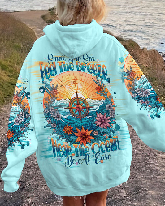 SMELL THE SEA FEEL THE BREEZE COMPASS ALL OVER PRINT - TLNT0609232