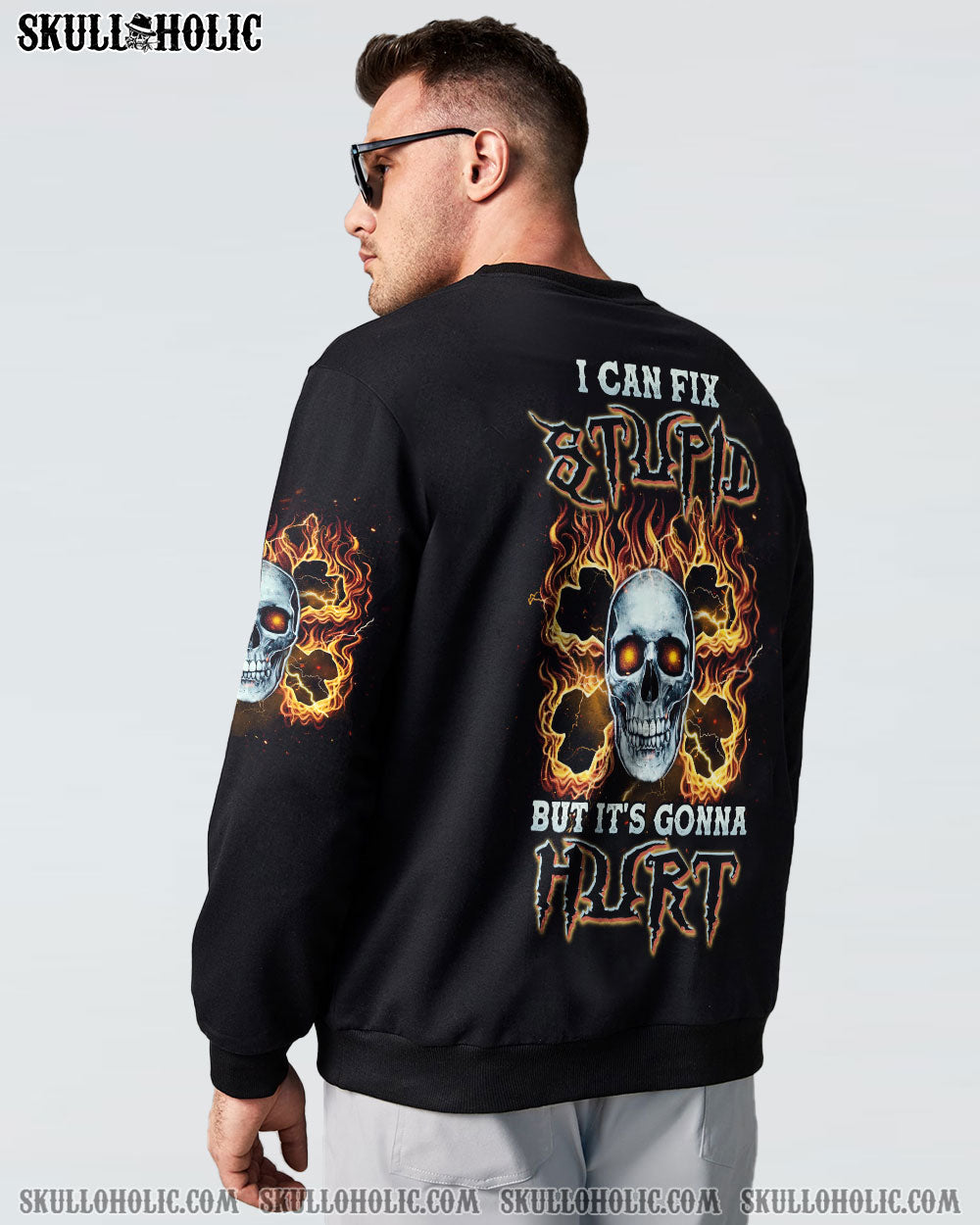 I CAN FIX STUPID BUT IT'S GONNA HURT BONES SKULL ALL OVER PRINT - TLNZ1803232