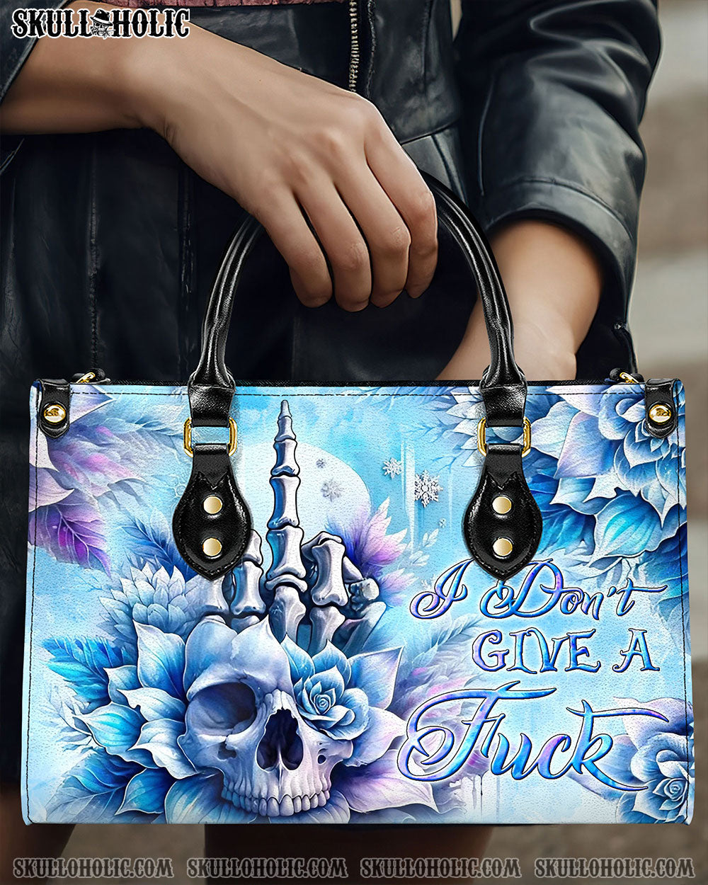 I DON'T GIVE A F LEATHER HANDBAG - YHLN1006243