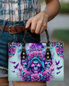 THREE SKULL REAPER ROSES LEATHER HANDBAG - TLPQ2503242