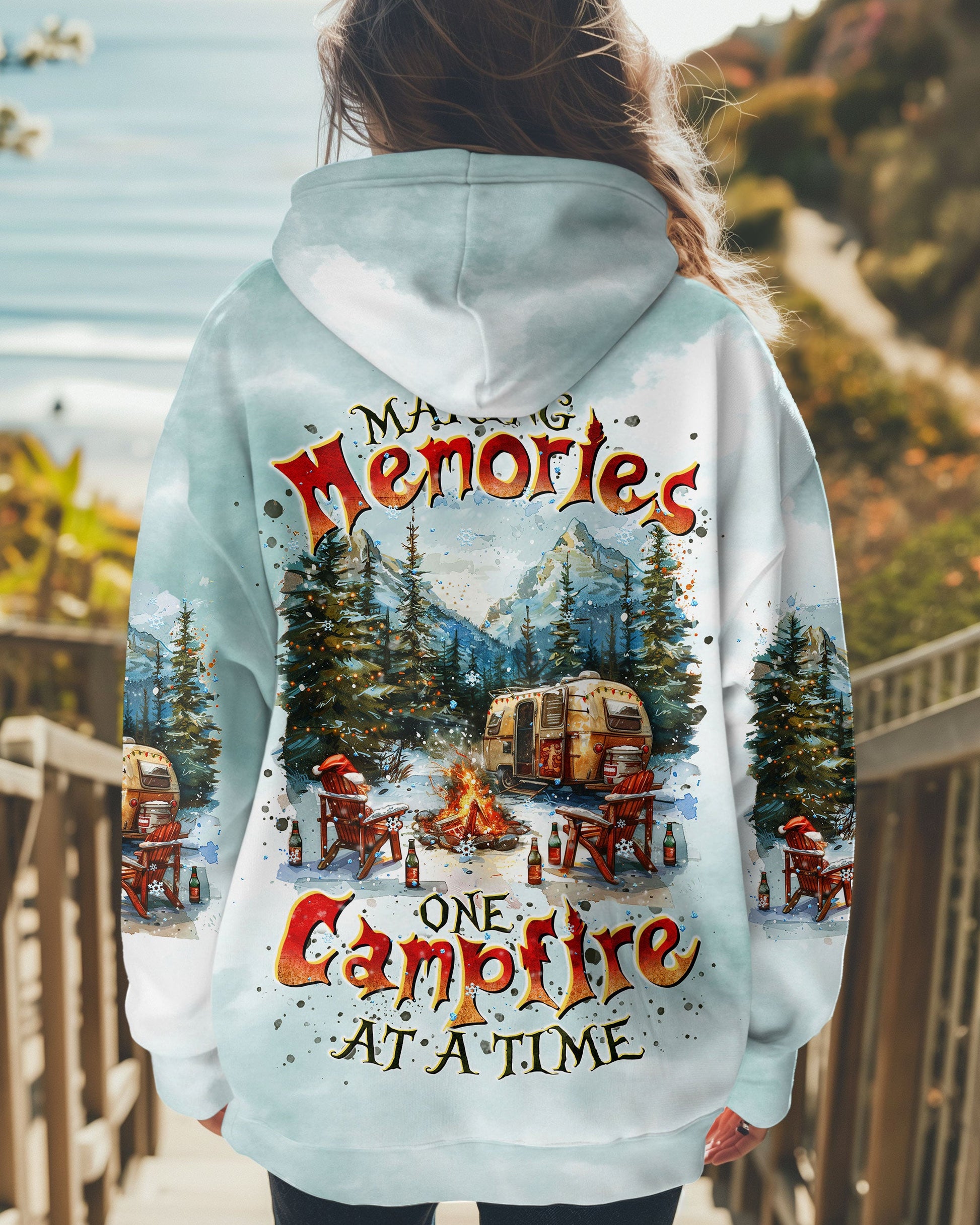 MAKING MEMORIES ONE CAMPFIRE AT A TIME  CHRISTMAS ALL OVER PRINT - TLTR0410244