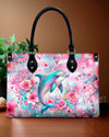 Dolphin Floral Leather Handbag