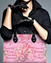 Smell The Sea Feel The Breeze Seahorse Leather Handbag