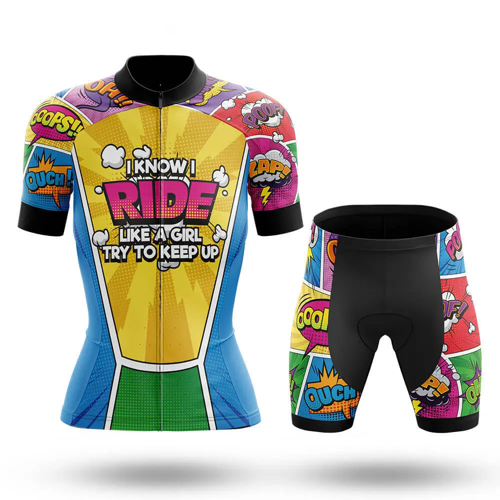 Like A Girl Comic - Women's Cycling Kit
