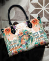 Some Girls Are Just Born Turlte Watercolor Leather Handbag