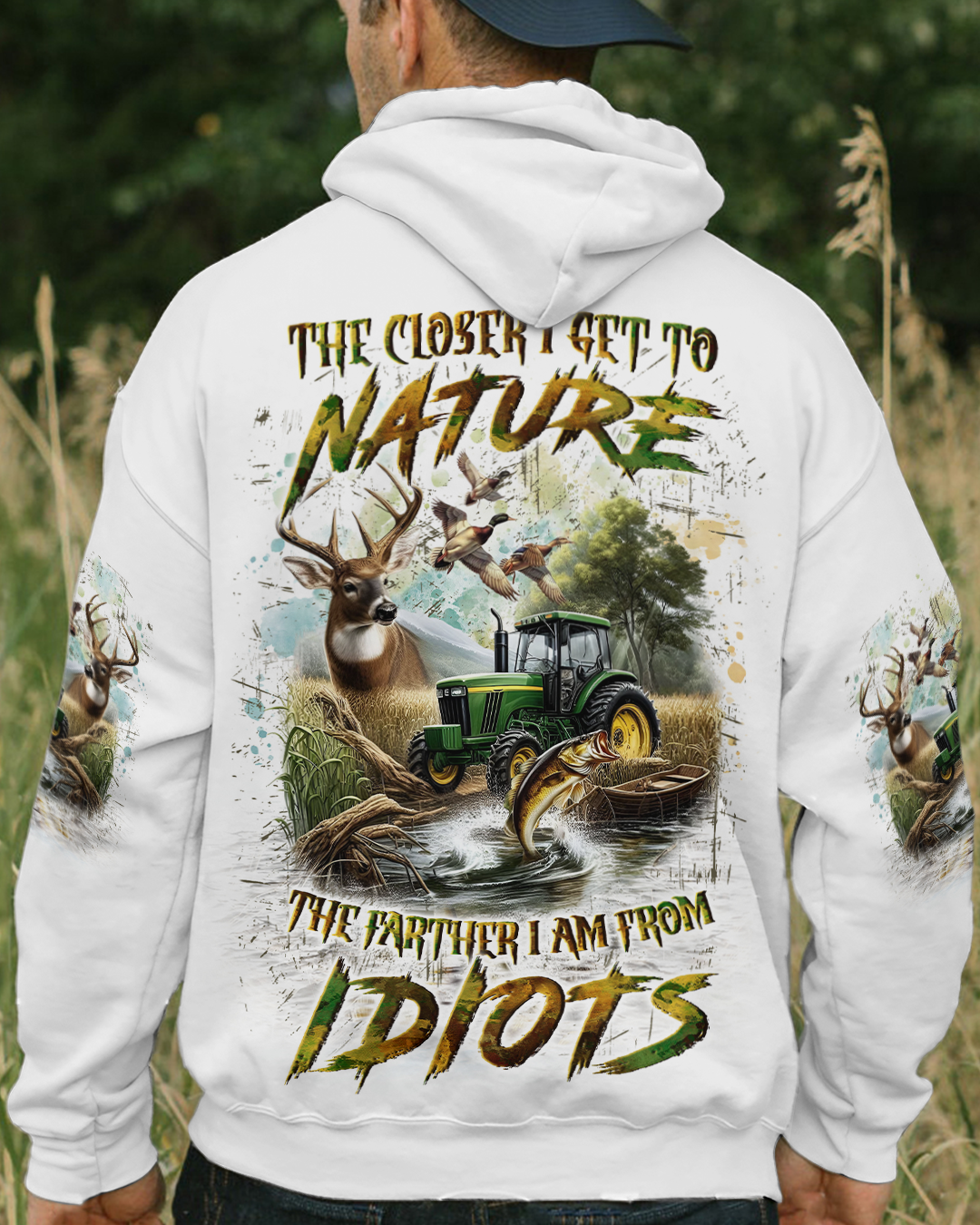 THE CLOSER I GET TO NATURE HUNTING ALL OVER PRINT - YHLN1911242