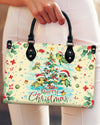 Merry Christmas Turtle Leather Handbag