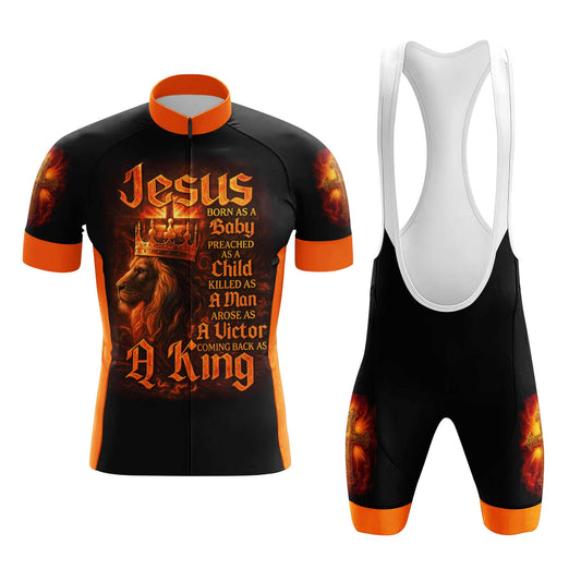 Jesus Lion King Men's Cycling Jersey Set, Road Bike Cycling Kit for Men, Biking Outfit, Bicycle Suit, Team Racing Uniform